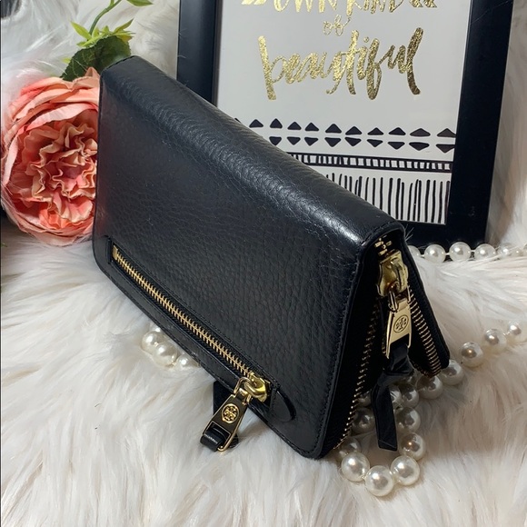 Tory Burch wallet organizer pebbled leather euc - Picture 7 of 8